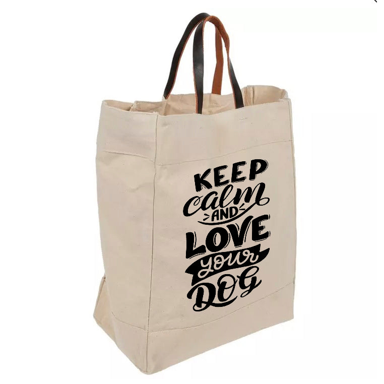 Keep Calm and Love Your Dog Tote Bag