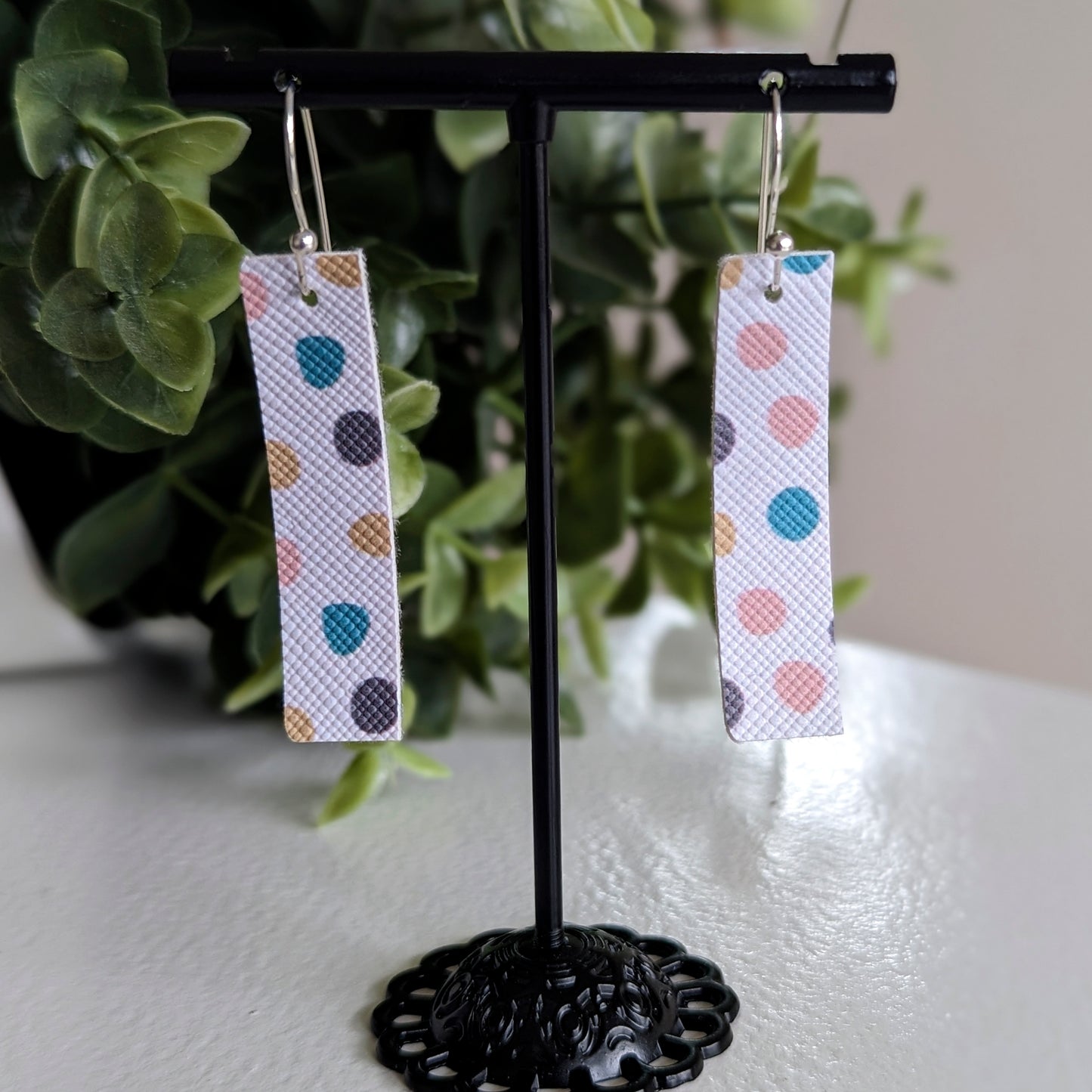 Polka Dot Bar Earrings