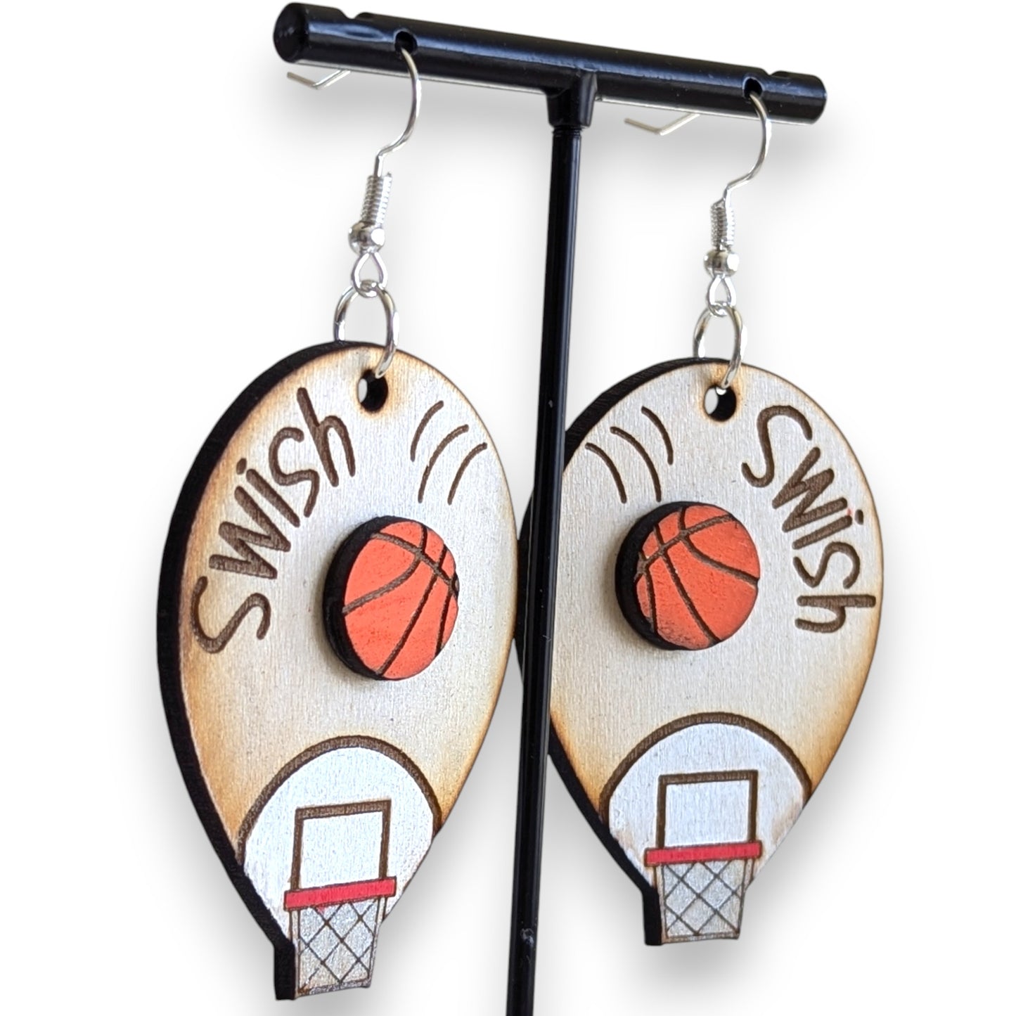 Basketball Layered Earrings
