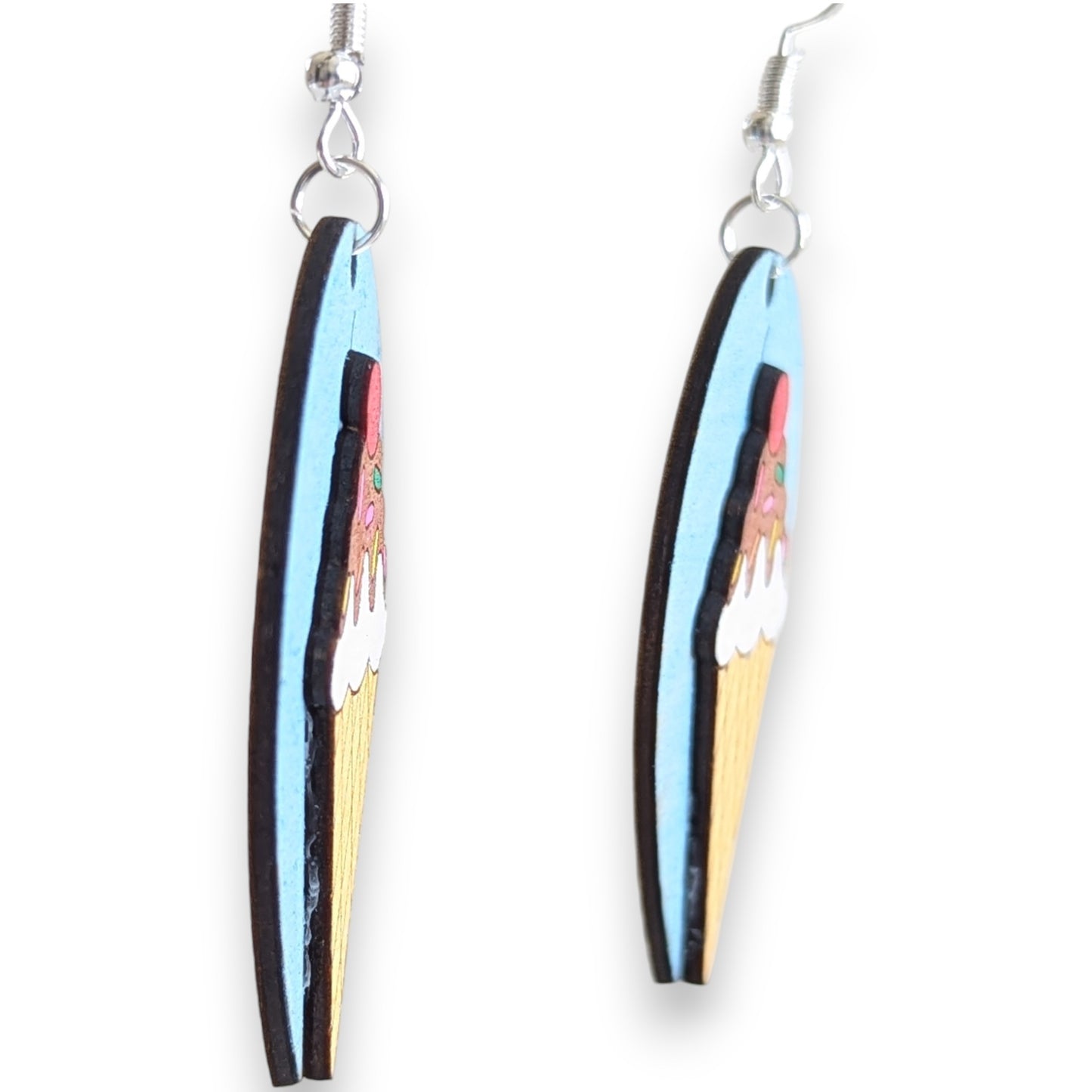 Ice Cream Cone Layered Earrings