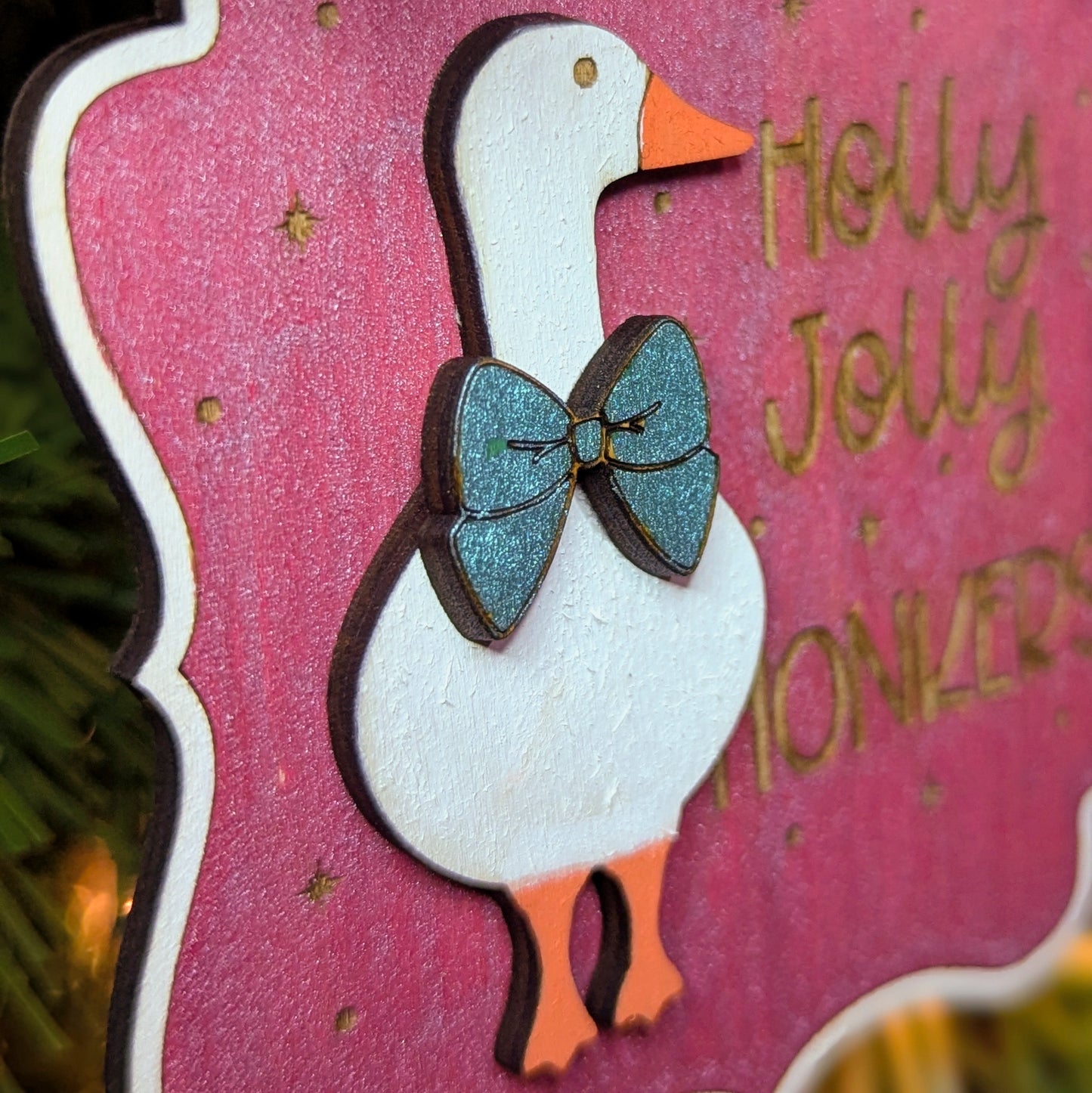 Holly Jolly Honkers Ornament