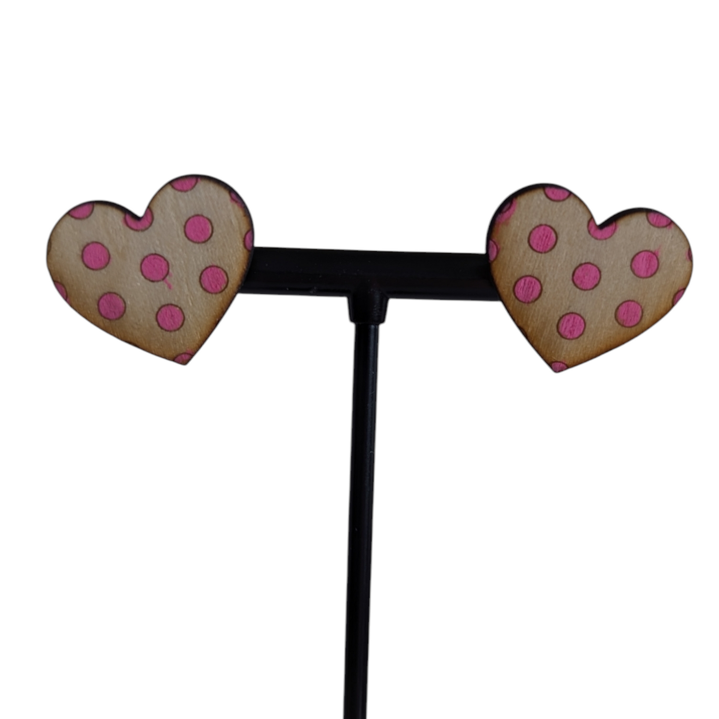 Polka Dot Heart Earrings