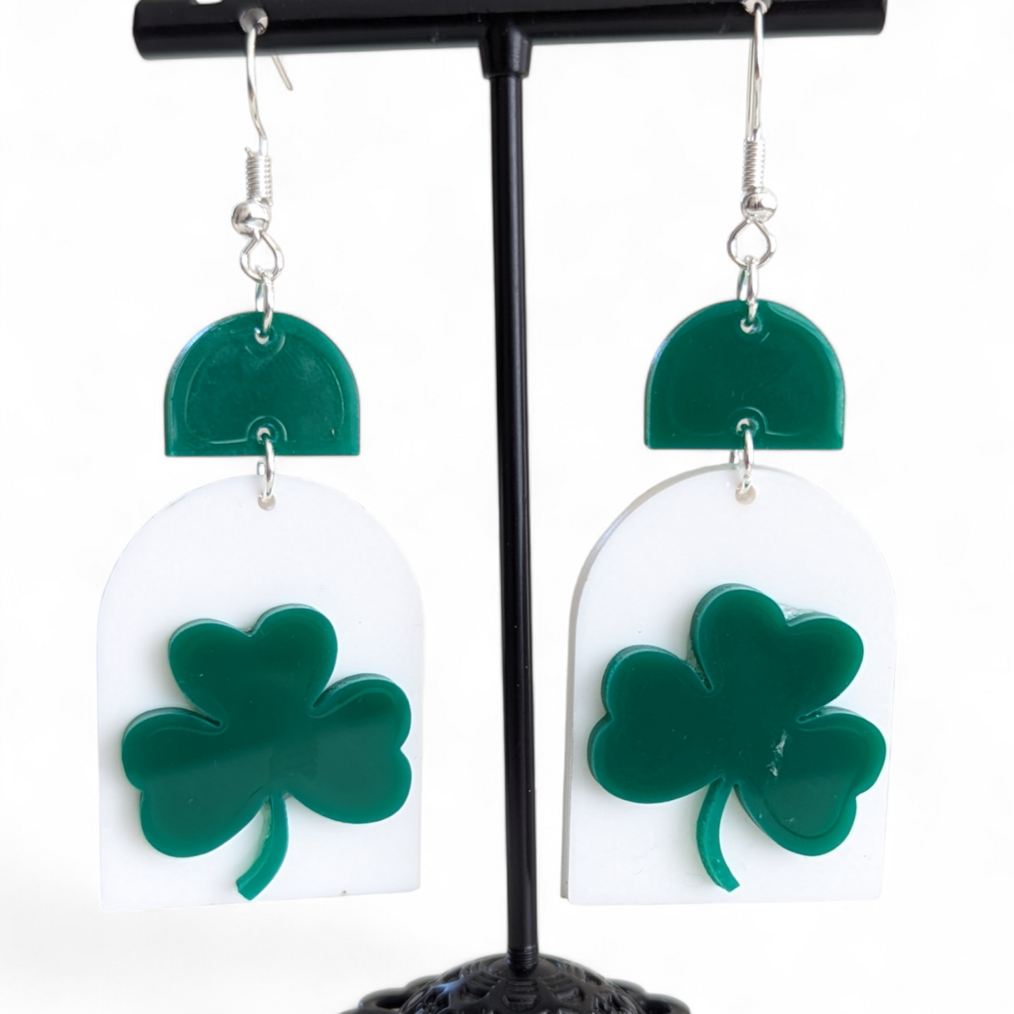 Shamrock Acrylic Earrings