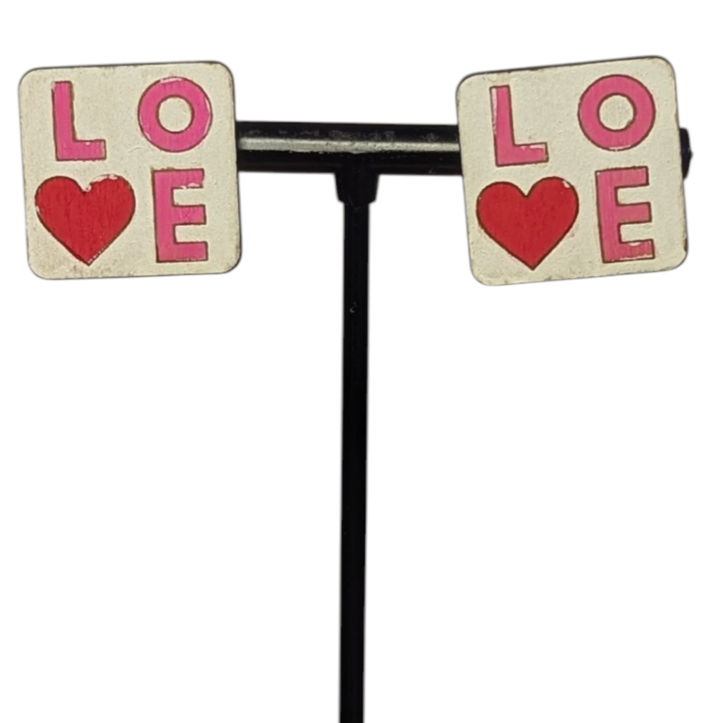 Love Stud Earrings