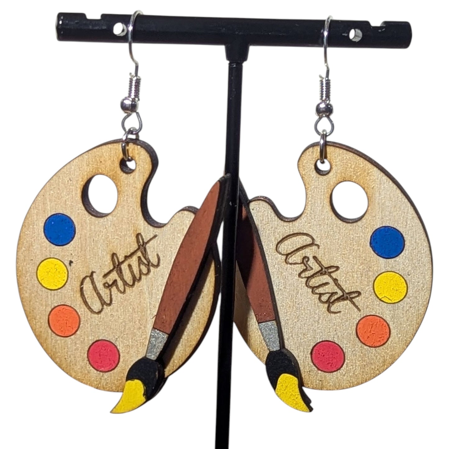 Artist Layered Wood Earrings