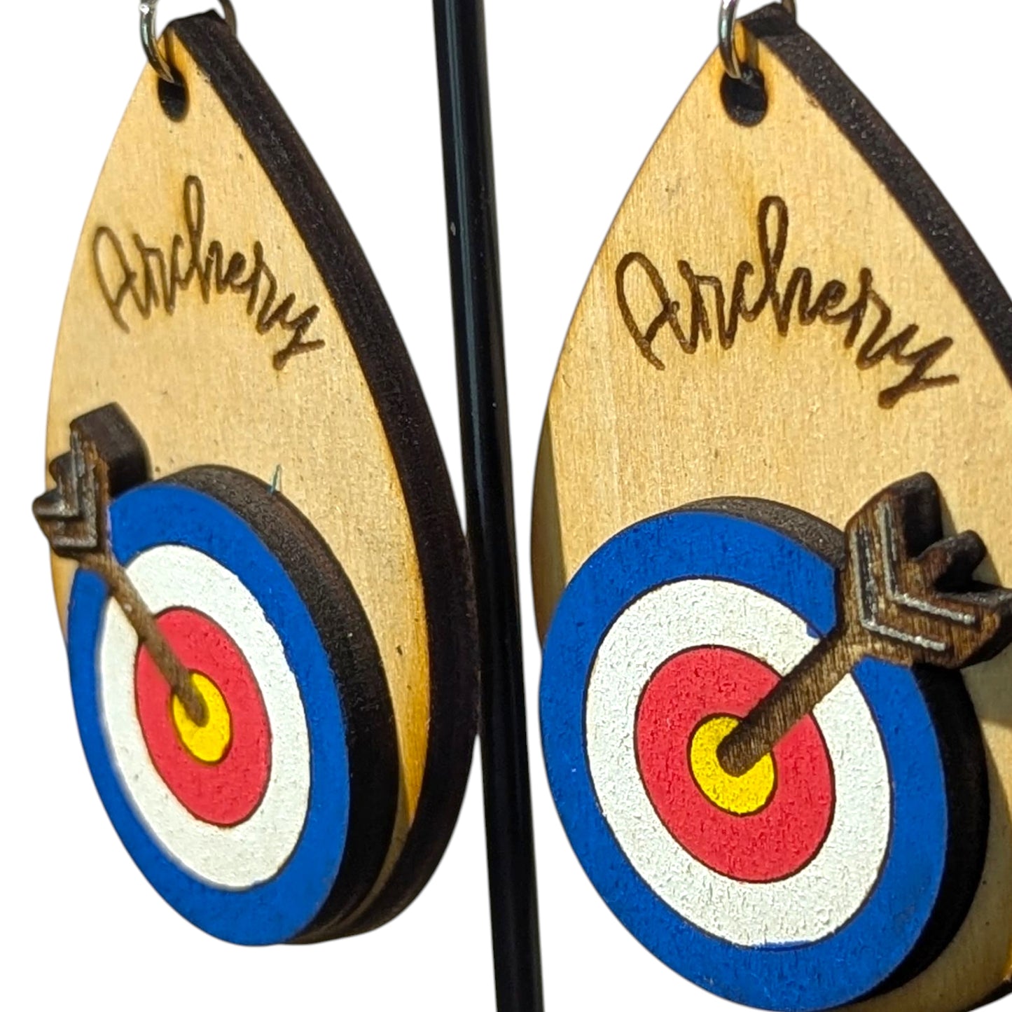 Archery Layered Wood Earrings