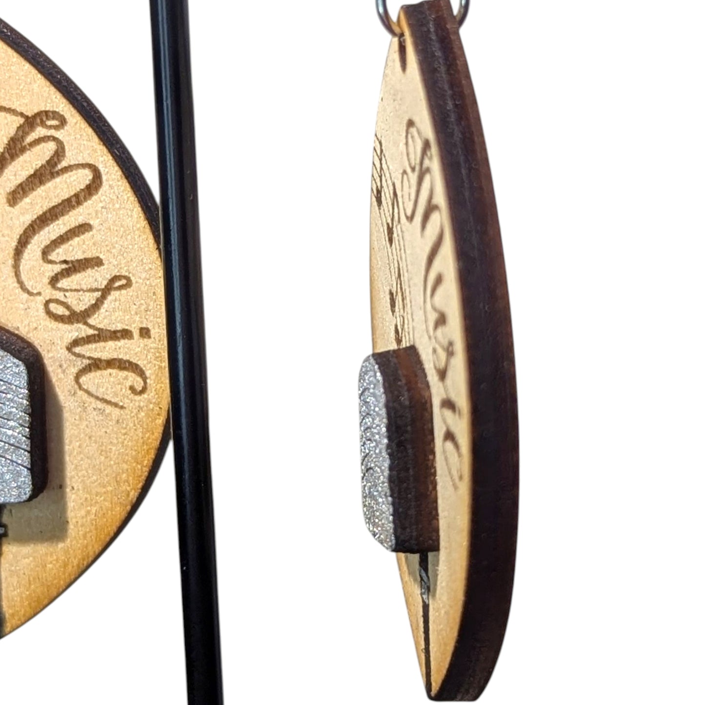 Music Microphone Layered Earrings