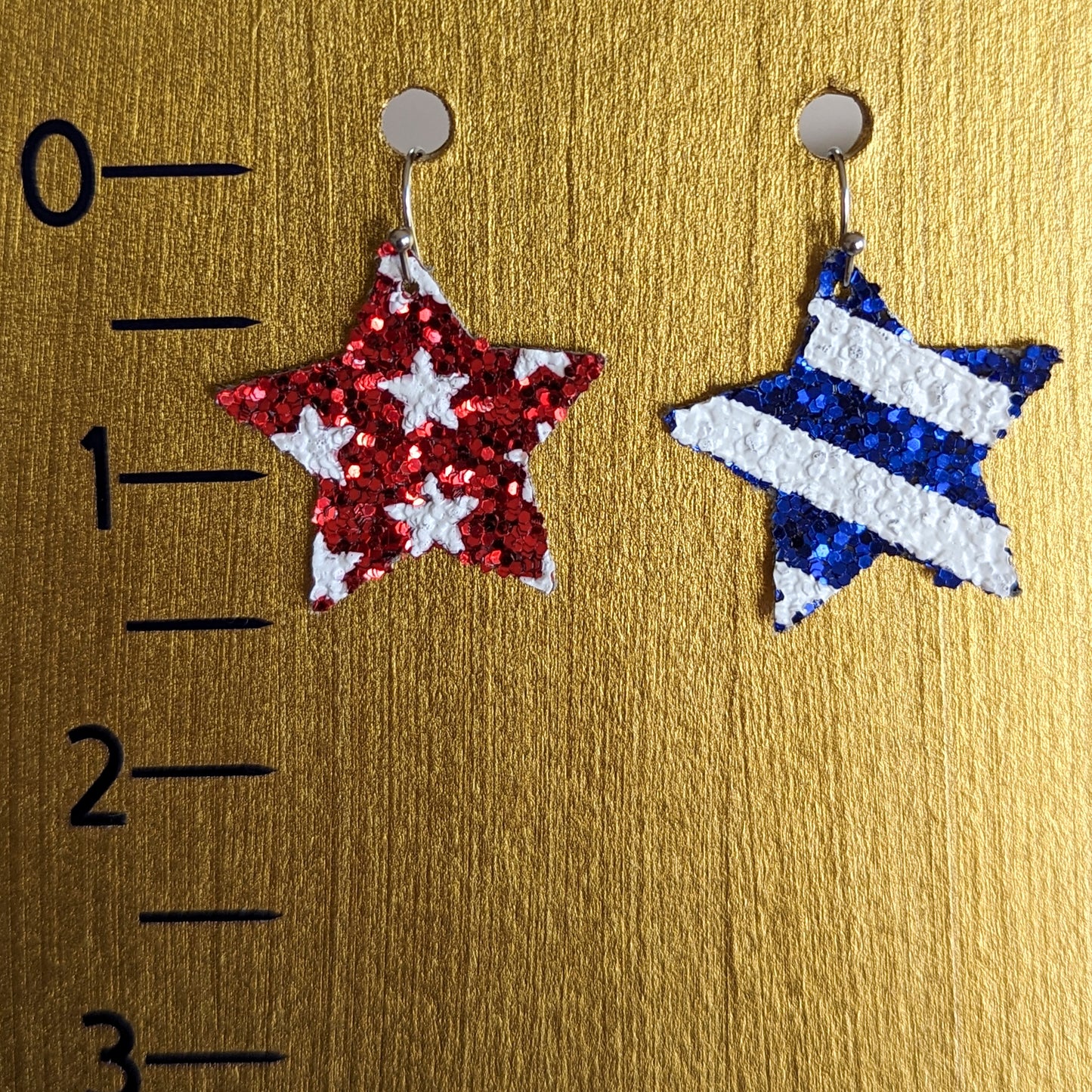 Flag Star Earrings
