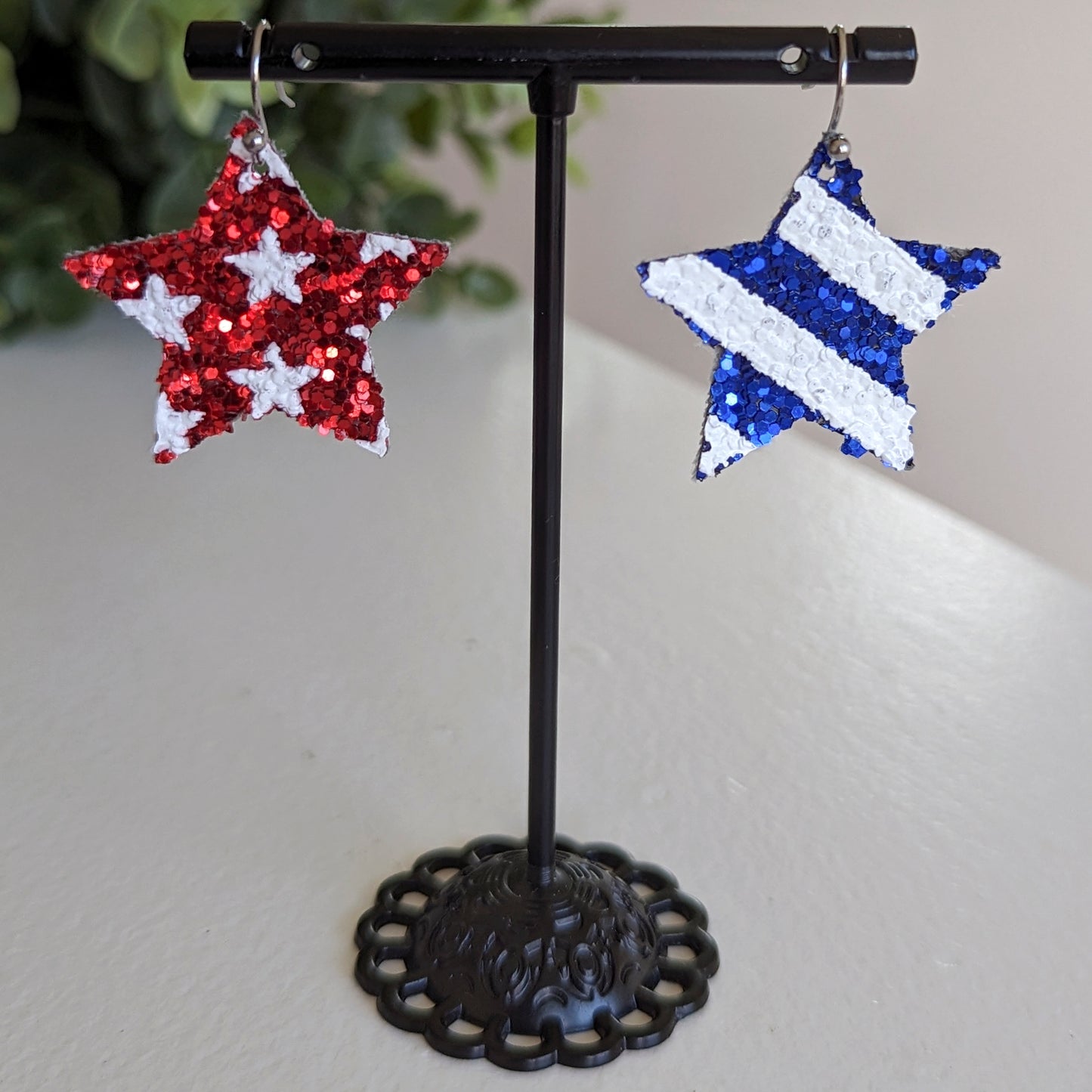 Flag Star Earrings