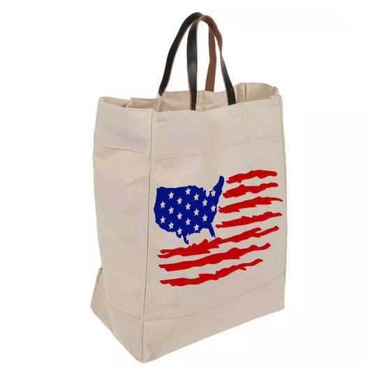 Distressed American Flag Tote Bag
