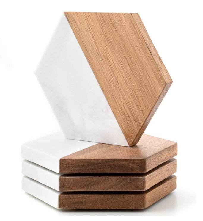 Marble & Wood Coasters
