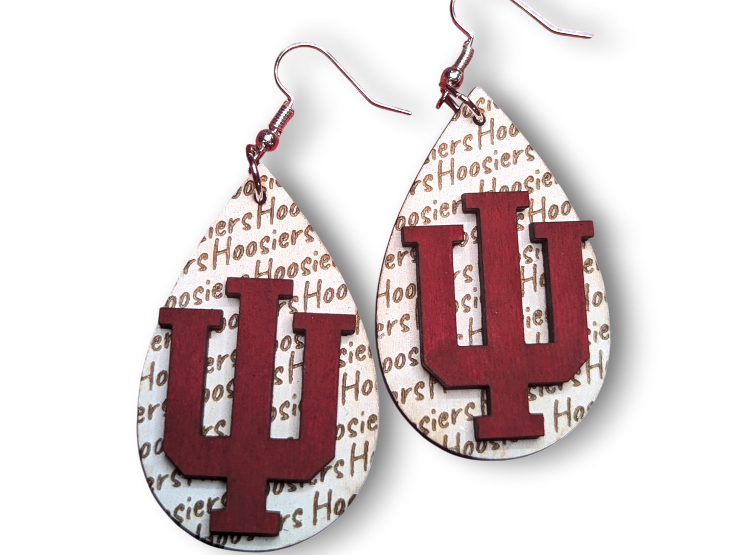 Go Team Go Wood Layered Earrings