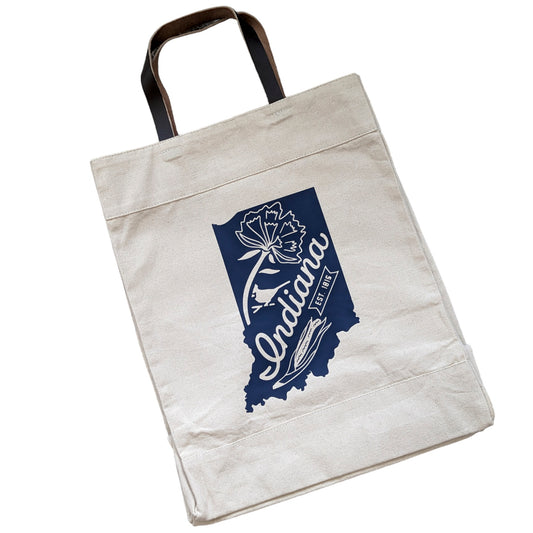 Indiana State Tote Bag