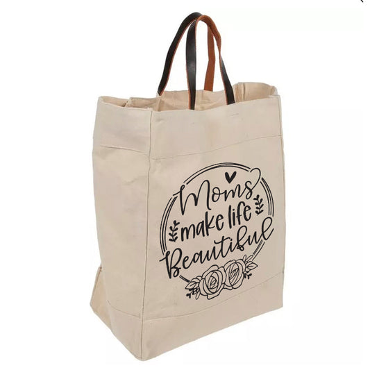 Moms make life Beautiful Tote Bag