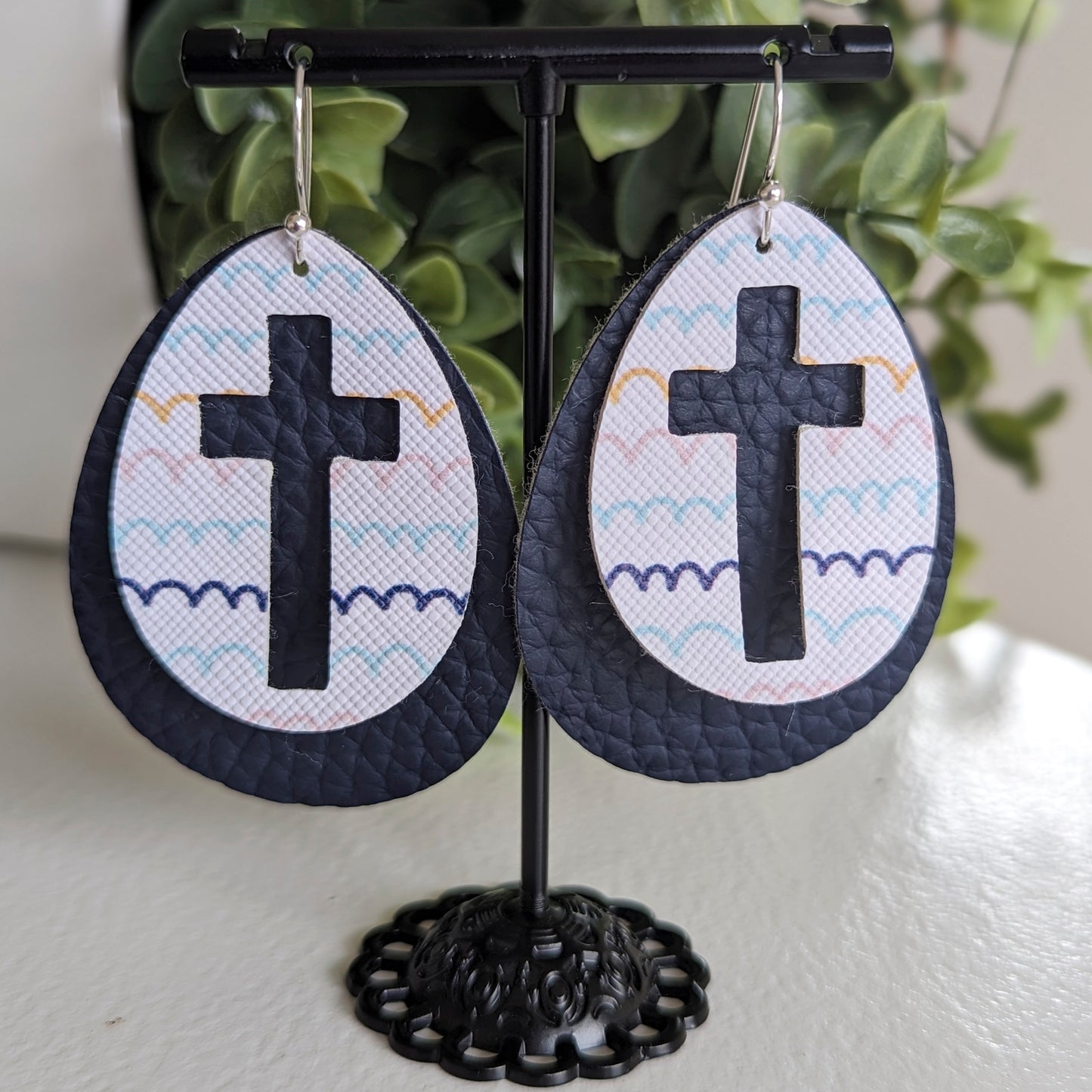 Cross Teardrop Earrings