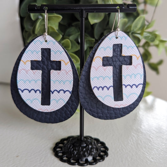Cross Teardrop Earrings