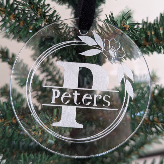 Monogram Acrylic Ornament