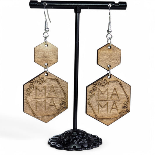 MA MA Wood Earrings
