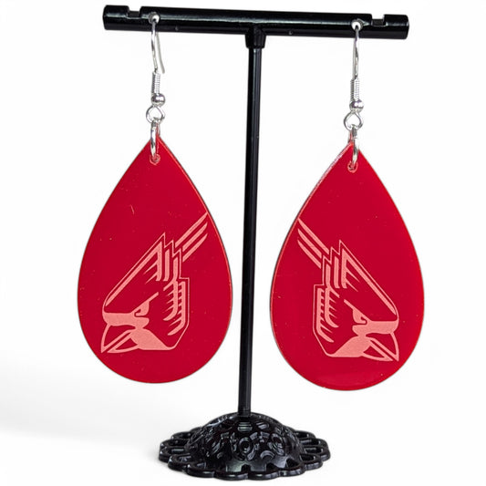 Acrylic Cardinal Earrings