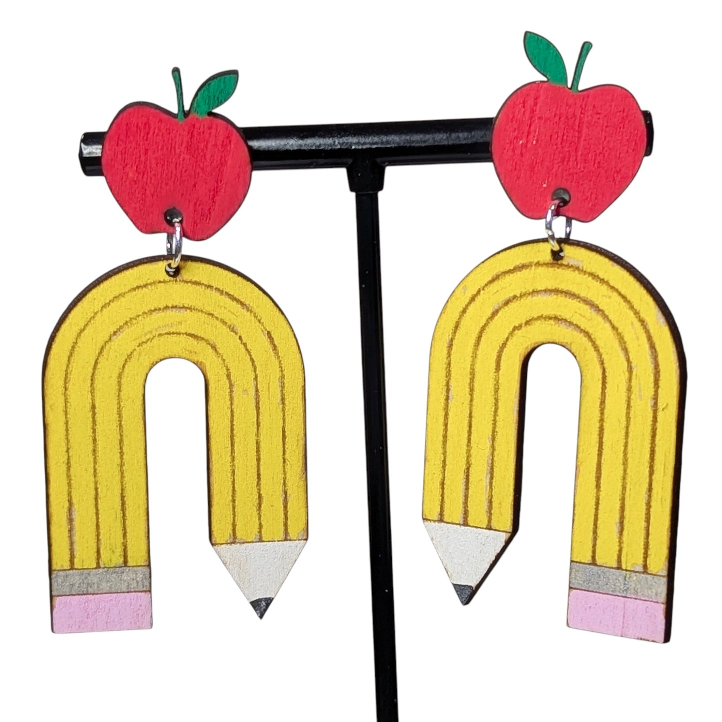Teacher Pencil Wood Earring