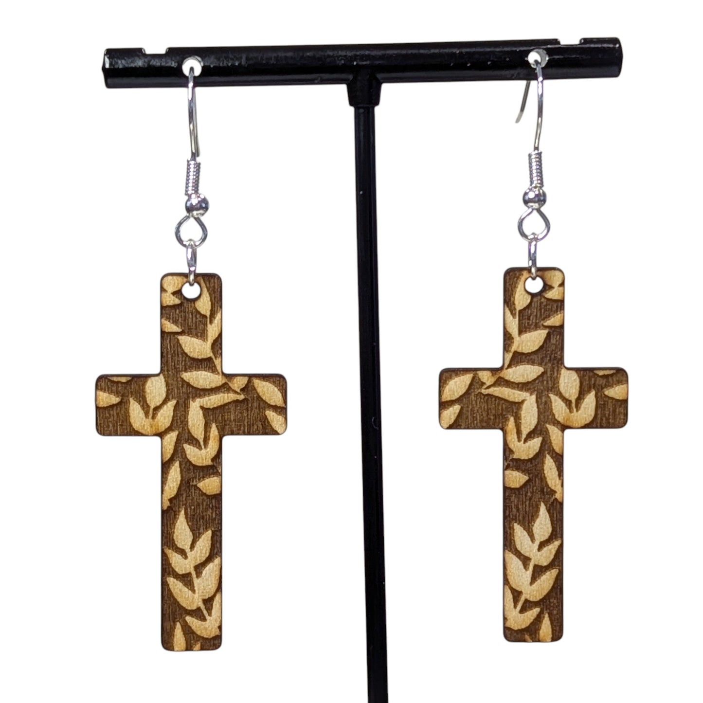 Cross Leaf Earrings