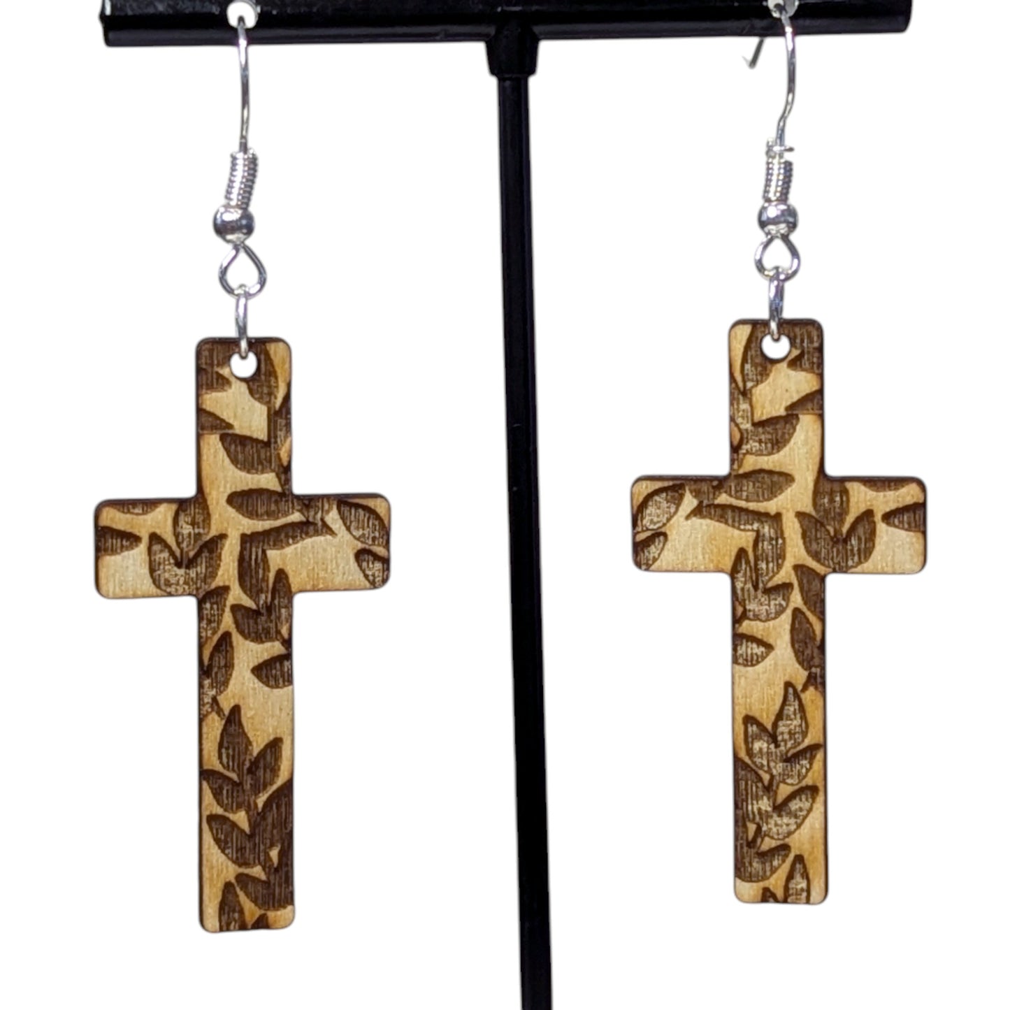 Cross Leaf Earrings