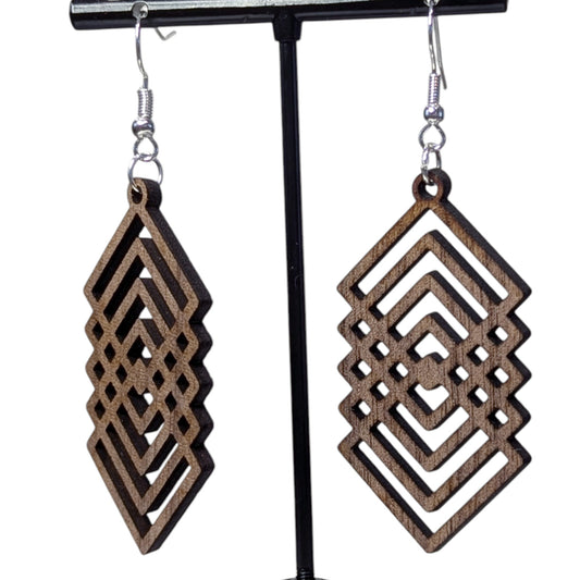 Geo Wood Earrings