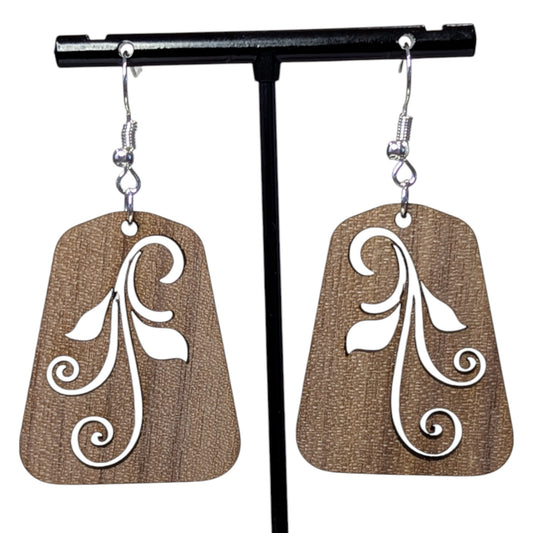 Leaf Wood Earrings