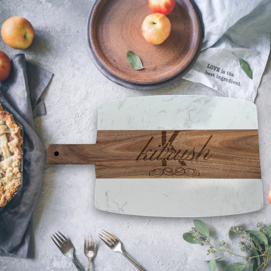 Marble & Wood Cutting Board