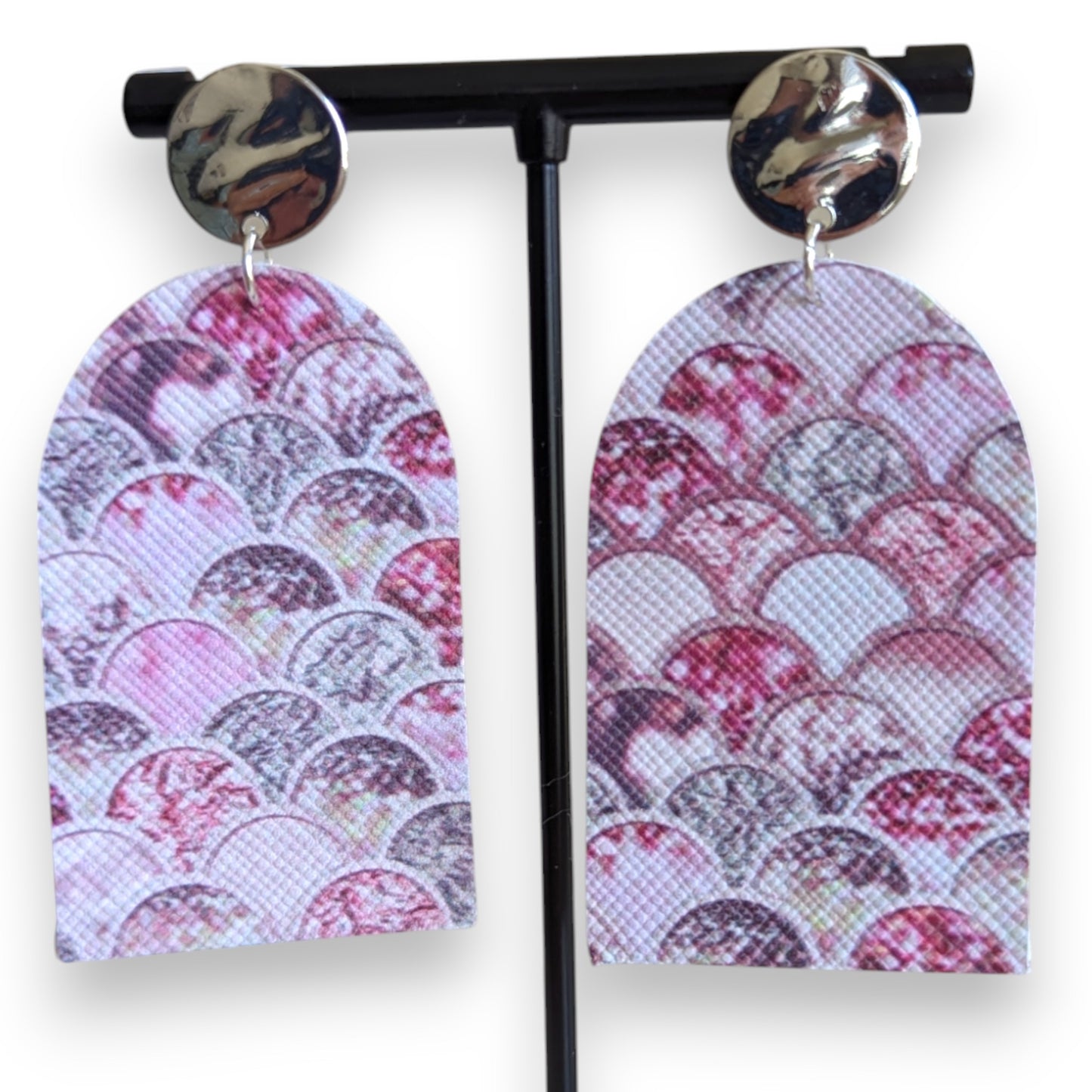 Mermaid Faux Leather Earrings