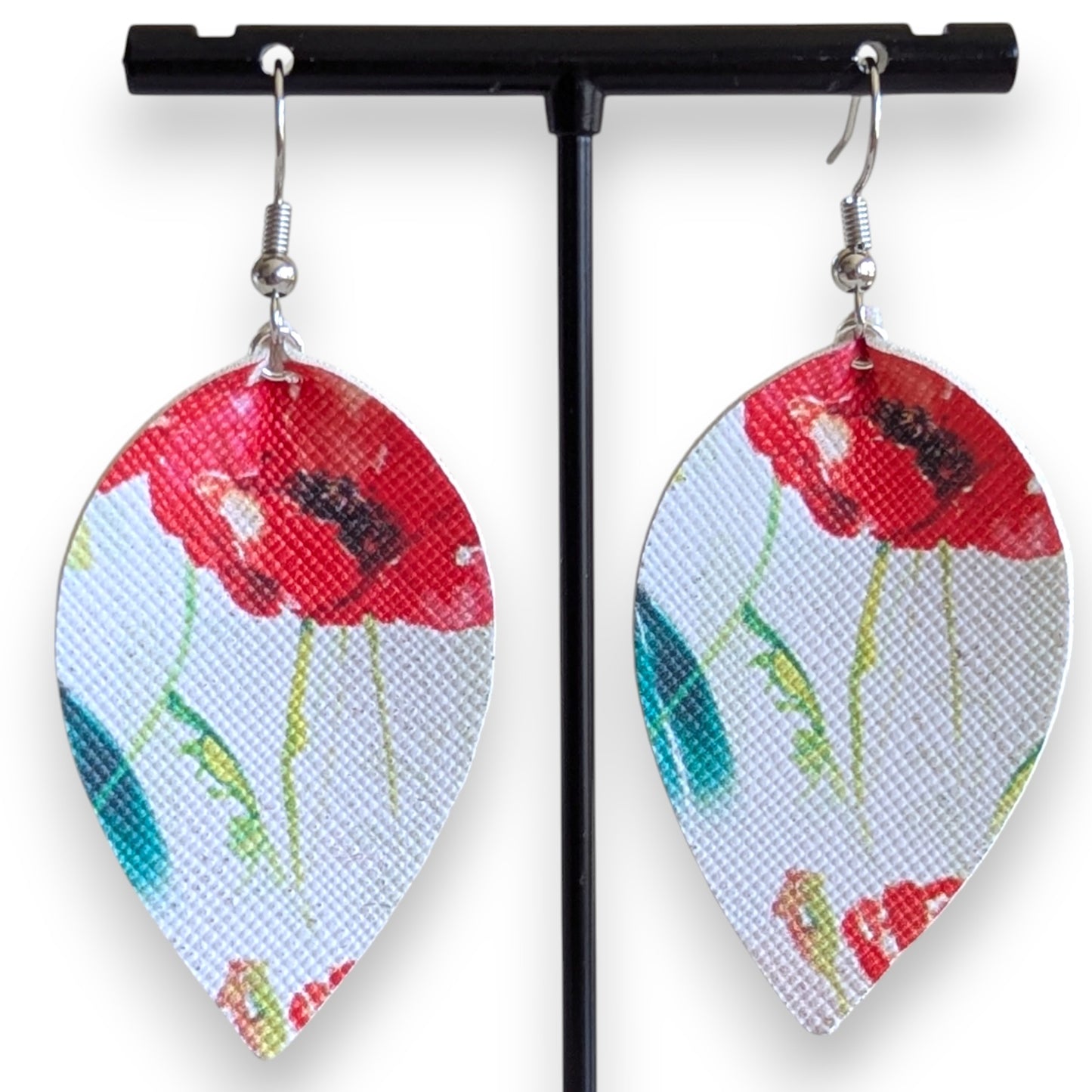 Poppy Faux Leather Earrings