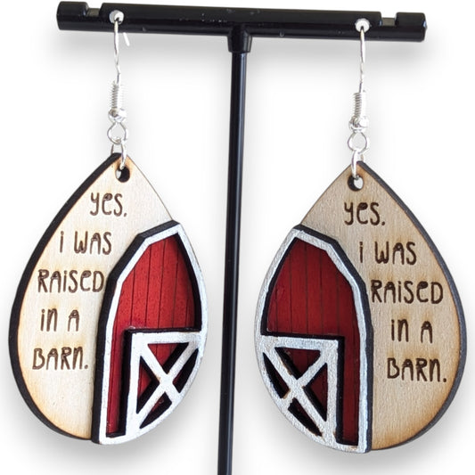 Raised in a Barn Layered Wood Earrings