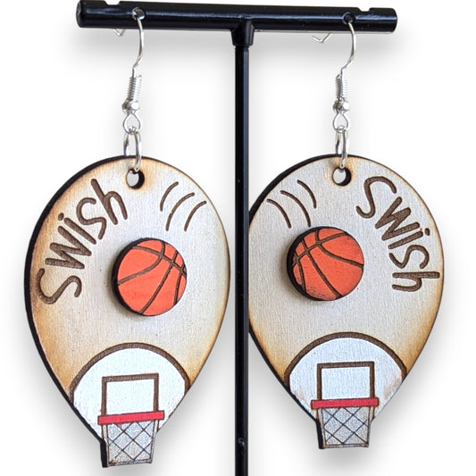 Basketball Layered Earrings