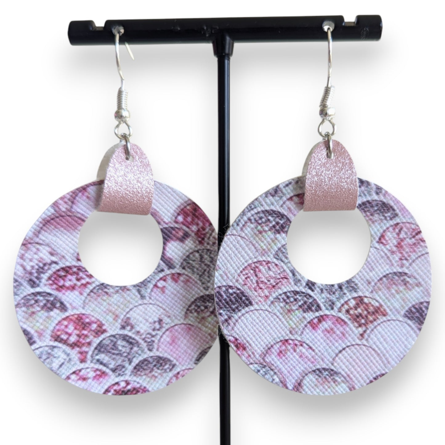 Mermaid Faux Leather Earrings
