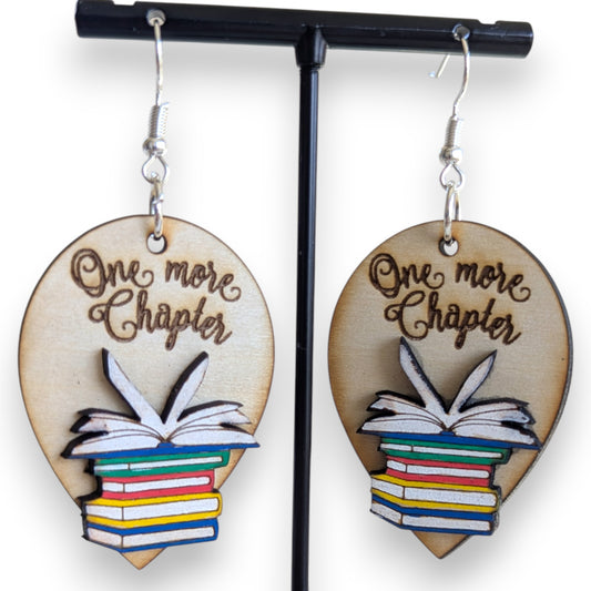 One More Chapter Layered Wood Earrings