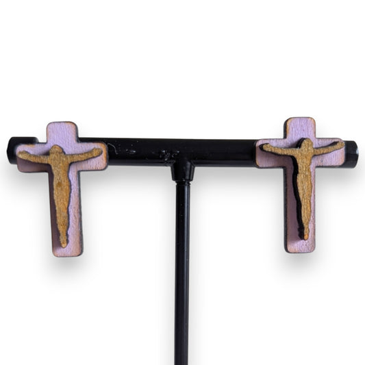 Jesus on the Cross Stud Earrings