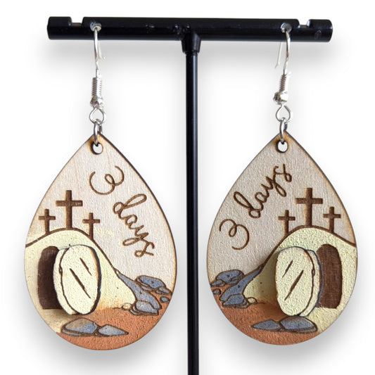 3 Days Layered Wood Earrings