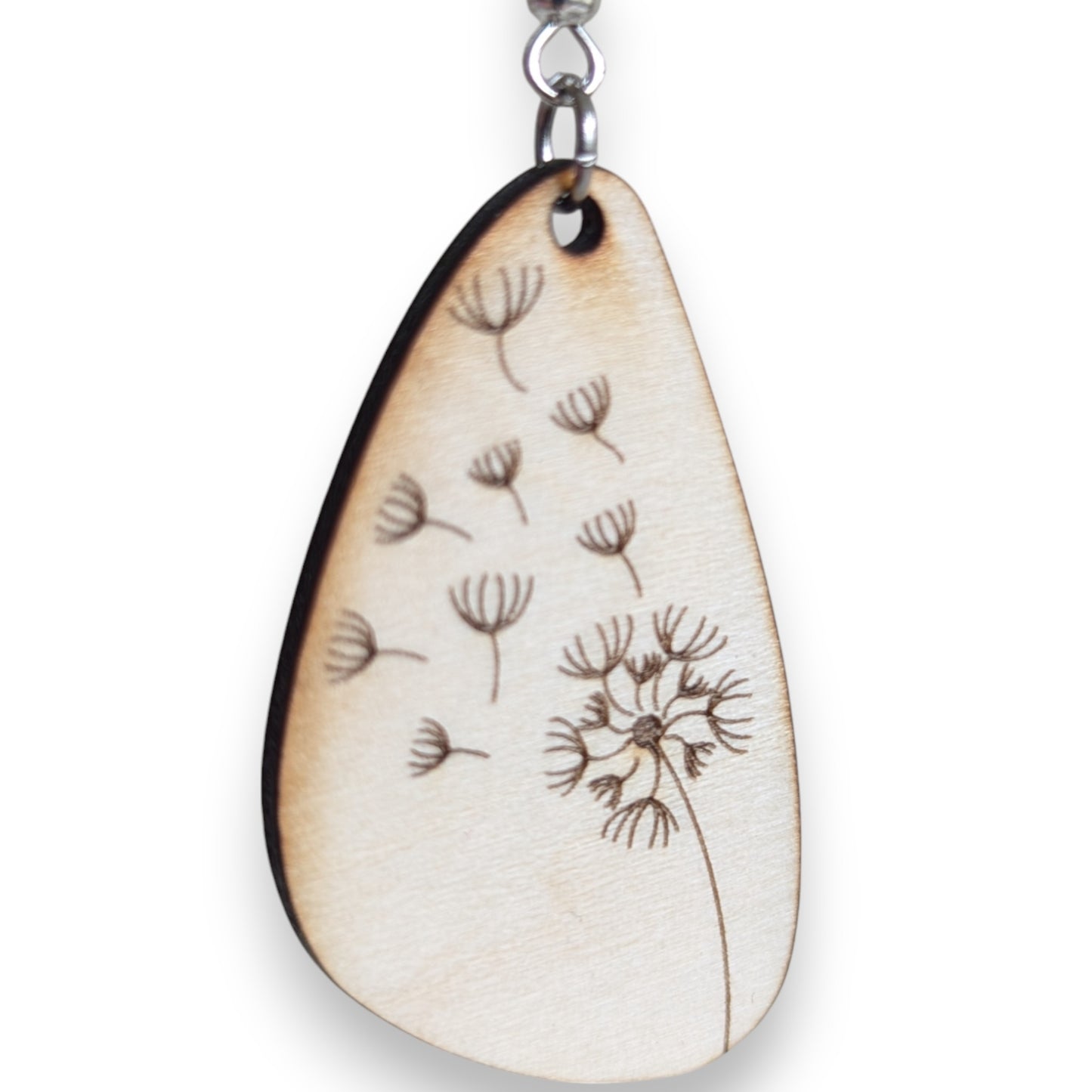 Wish Etched Wood Earrings
