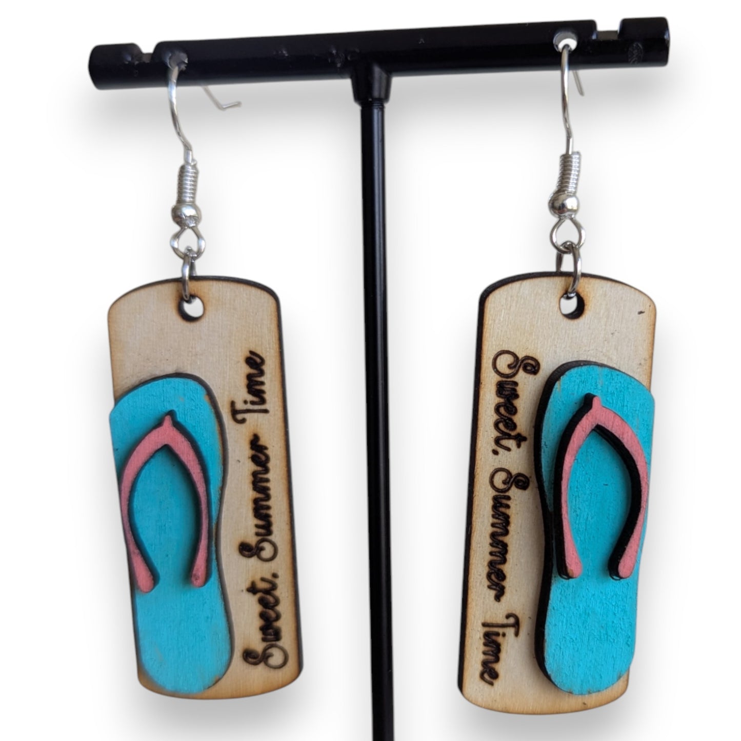 Sweet Summer Time Flip Flop Layered Earrings