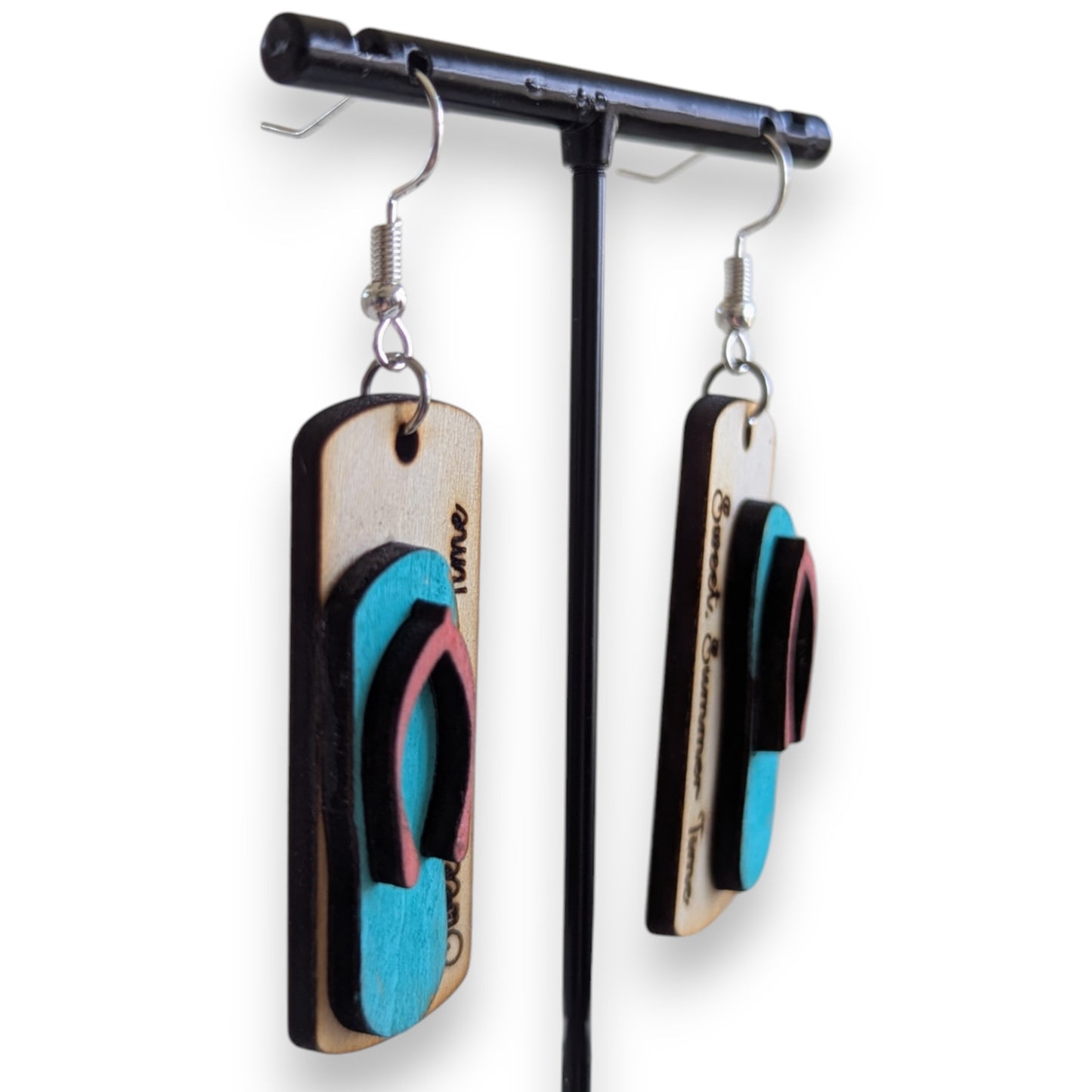 Sweet Summer Time Flip Flop Layered Earrings