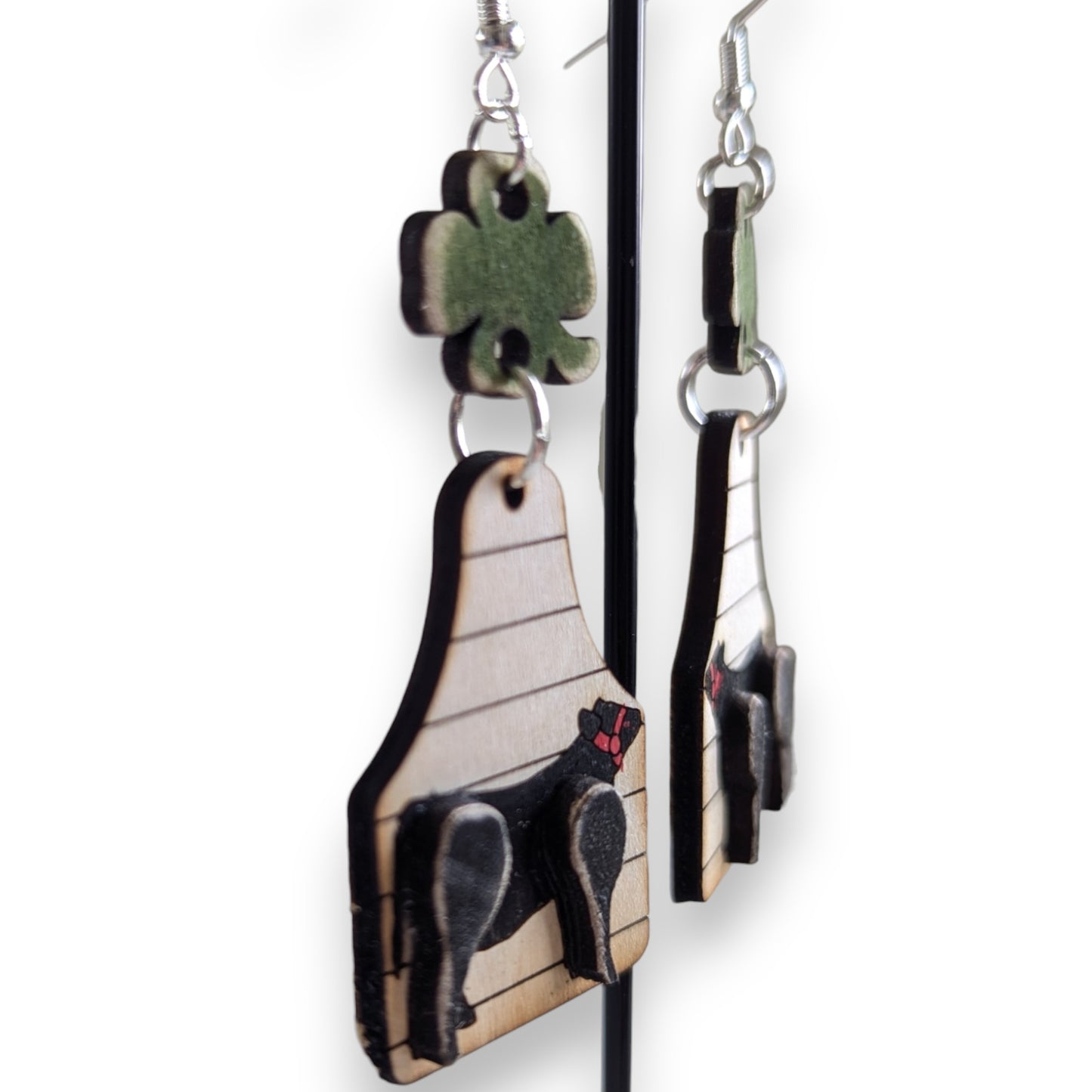 4-H Steer Layered Wood Earrings