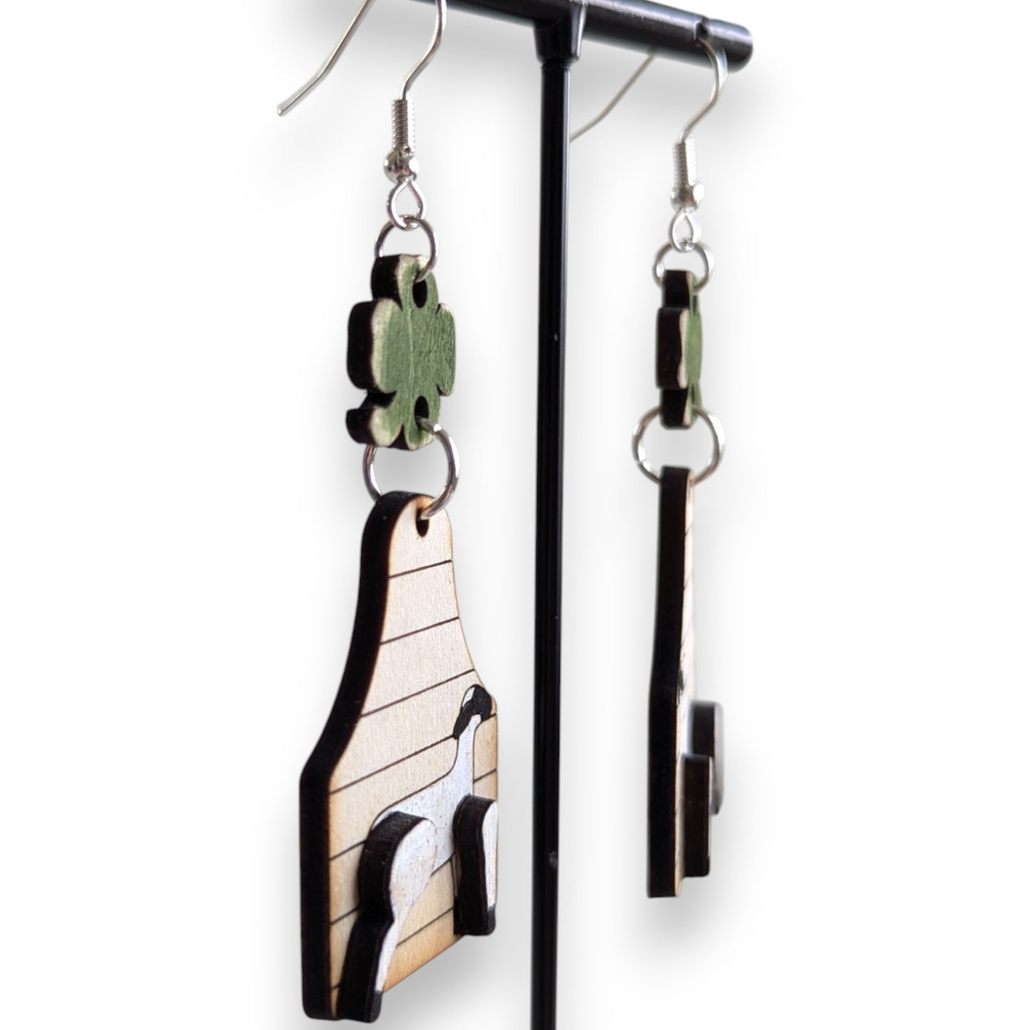4-H Sheep Layered Wood Earrings