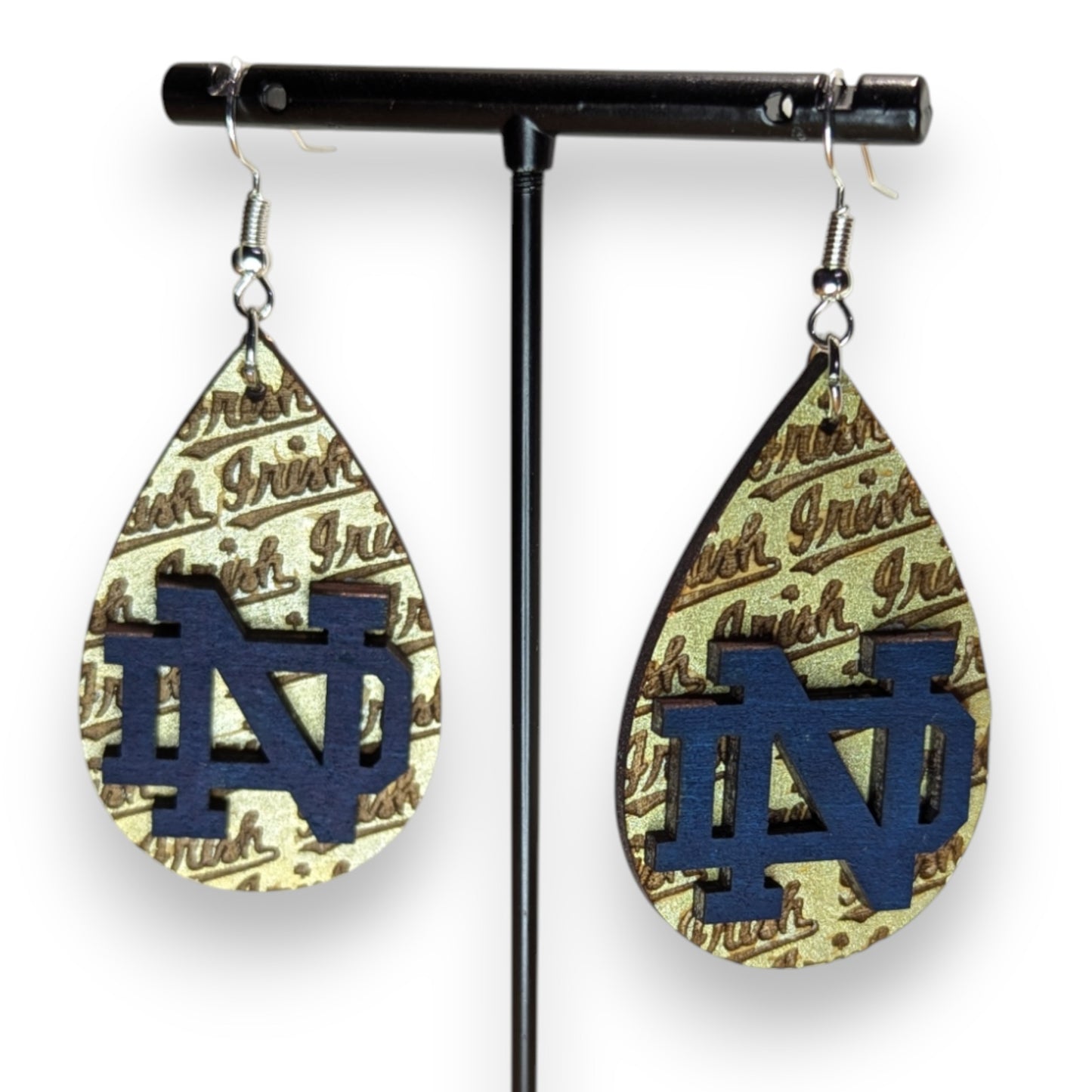 Go Team Go Wood Layered Earrings