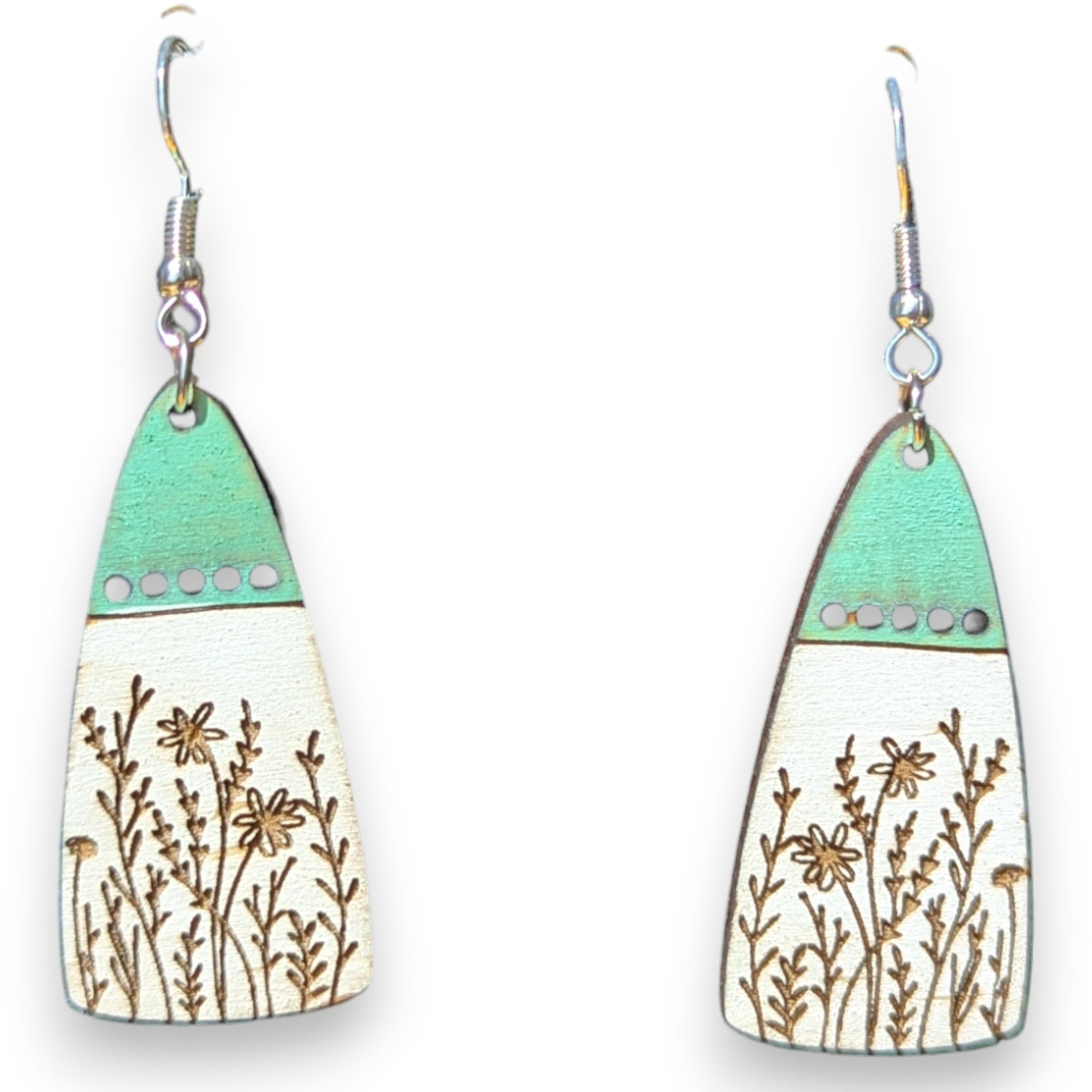 Wildflower Wood Dangle Earring