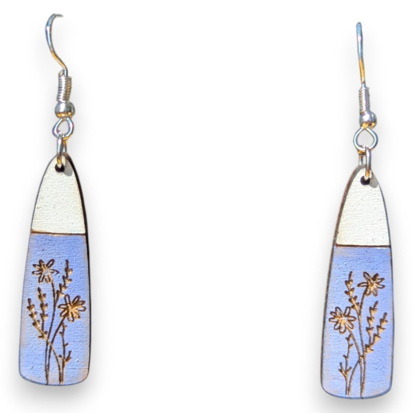 Wildflower Wood Dangle Earring
