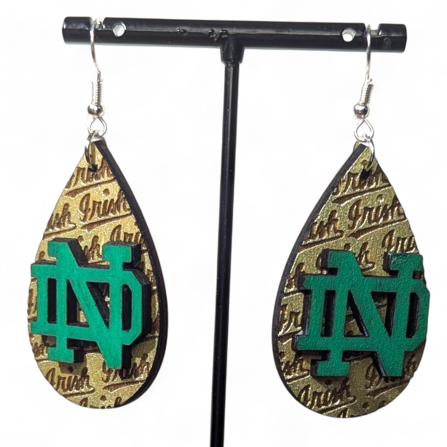 Go Team Go Wood Layered Earrings