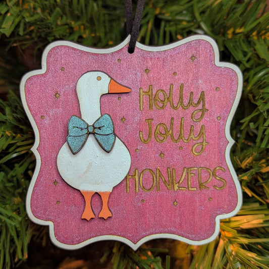Holly Jolly Honkers Ornament