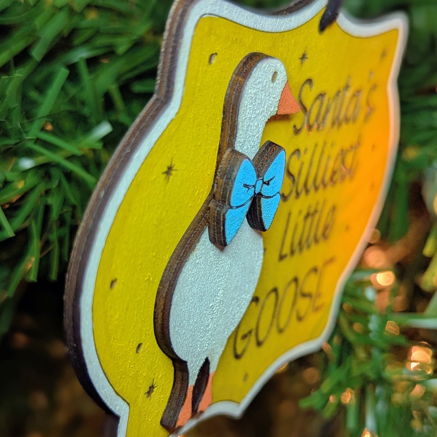 Santa's Silliest Little Goose Ornament