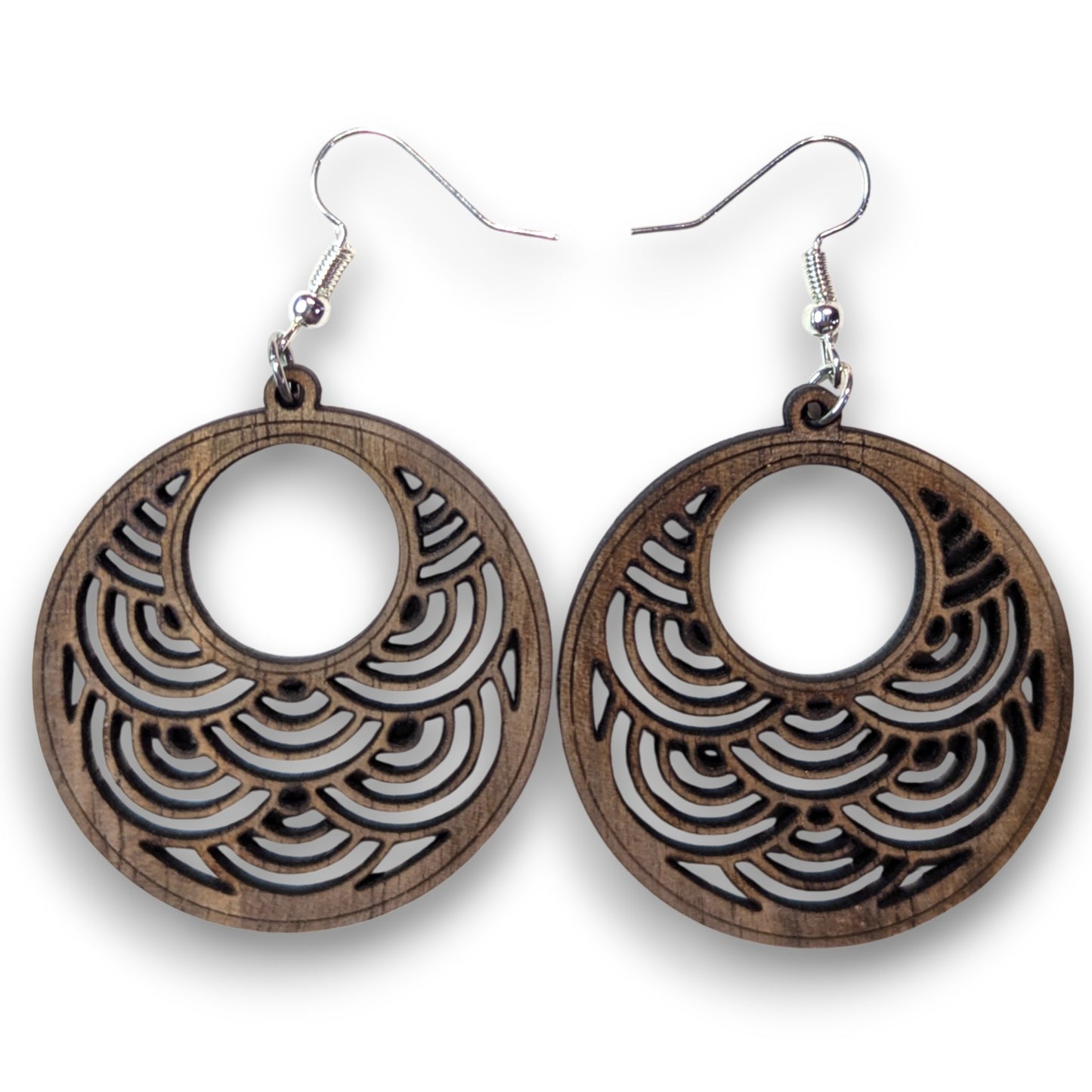 Geo Shape Wood Earrings
