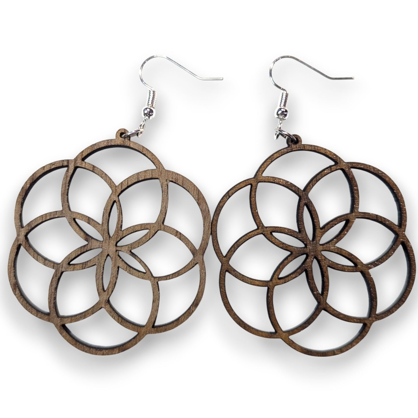 Geo Shape Wood Earrings